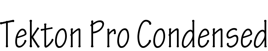 Tekton Pro Condensed Font Download Free